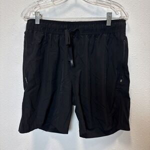 Legend Shorts Mens L Black  Athletic  Zip Pocket Training Vented